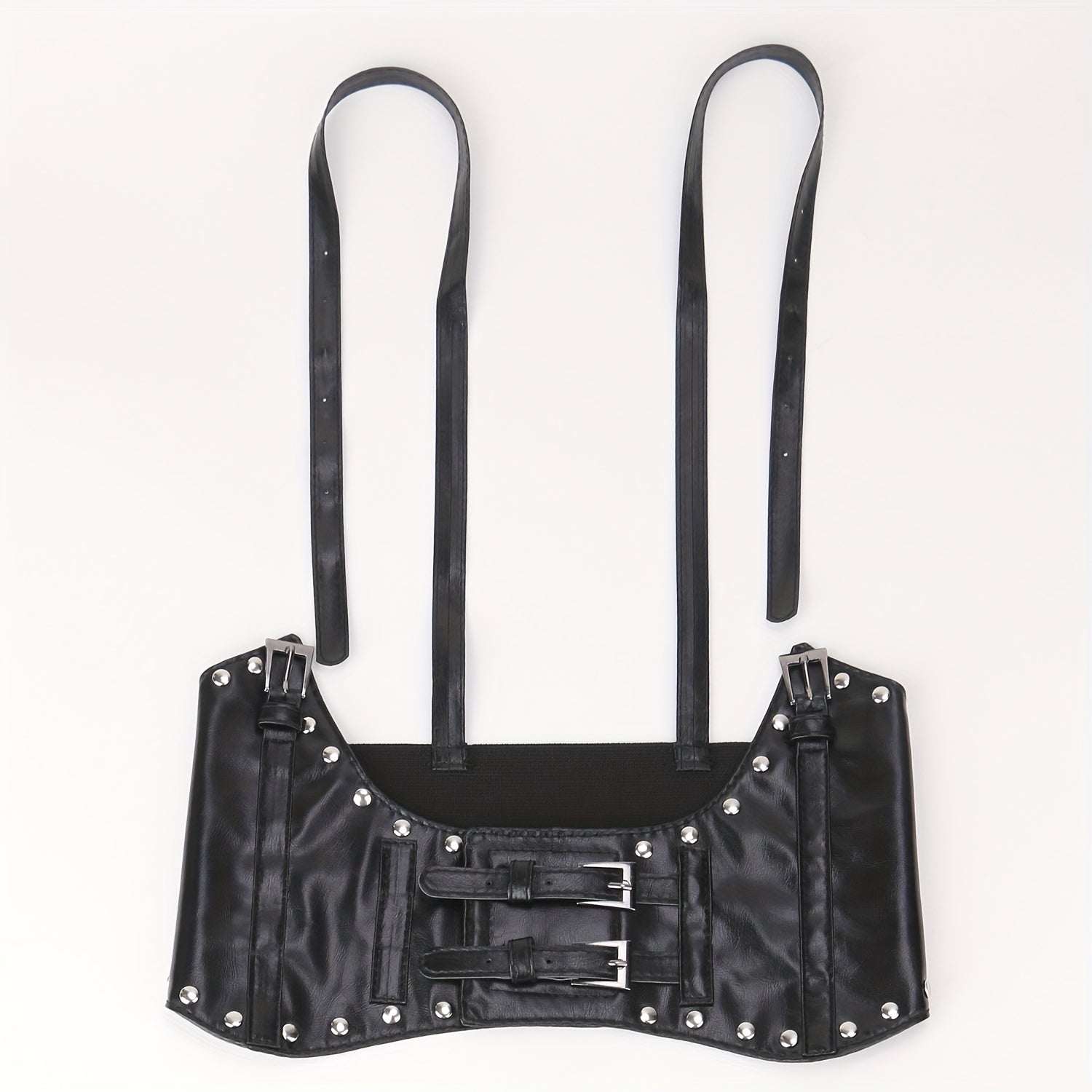  Underbust Waist Belt PU Leather Corset Wide Belt