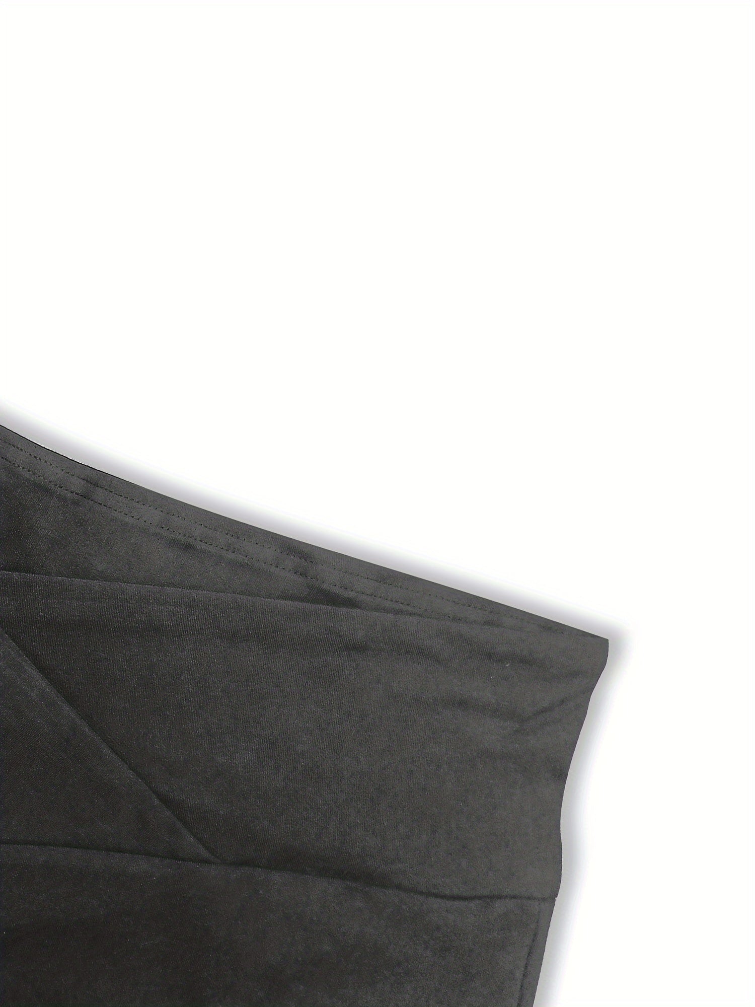  Solid V-Waist Flared Leg Trousers