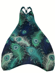 Floral Print Wide Leg Jumpsuit Sleeveless for Spring & Summer