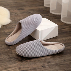 Cozy Striped House Slippers for Men