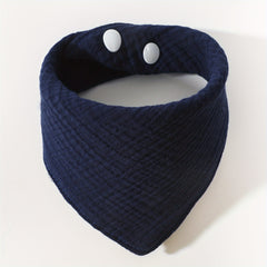 Soft Baby Bib Triangle Scarf Snap Closure Absorbent Feeding Bib