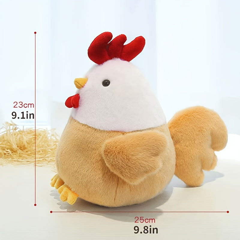 Plush Chicken Rooster Doll Soft Bedroom Pillow Gift