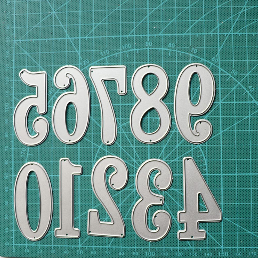 Numbers 0-9 Metal Cutting Dies 2 Inch Scrapbooking DIY Craft