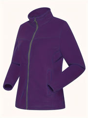 Women's Zip-Up Sports Jacket Windproof Fleece Coat
