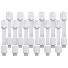12 Piece Baby Proofing Kit Adjustable Locks for Drawers Fridge Dishwasher