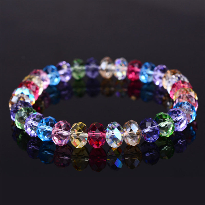 Colorful Faceted Crystal Bracelet For Women