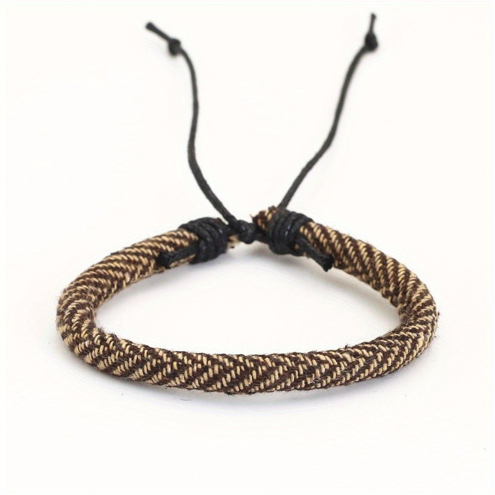 Ethnic Style Pattern Printing Woven Bracelet Men's Novelty Casual Gift Jewelry