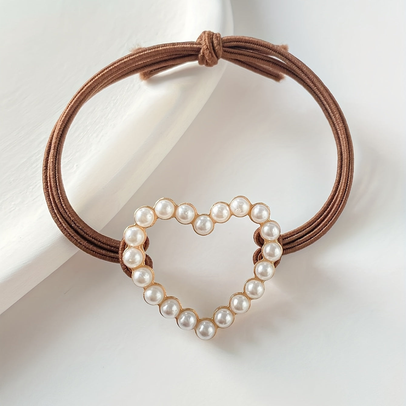 Heart Decor Hair Tie Elastic Hair Ring Ponytail Holder