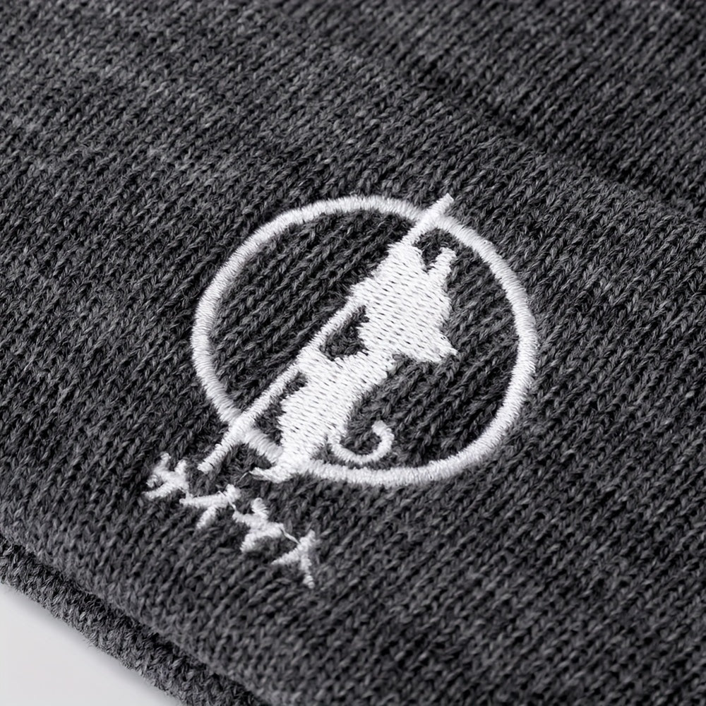 Embroidery Anime Cartoon Beanie Hat Knitted Warm Winter Hats