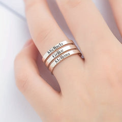 316L Stainless Steel 18k Plated Hallow Ring Customized Jewelry