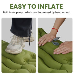 Ultralight Inflatable Sleeping Pad with Pillow & Pump