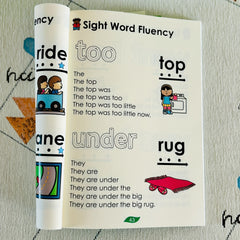 Sight Word Fluency Learning Book for English Skills and Study Aids