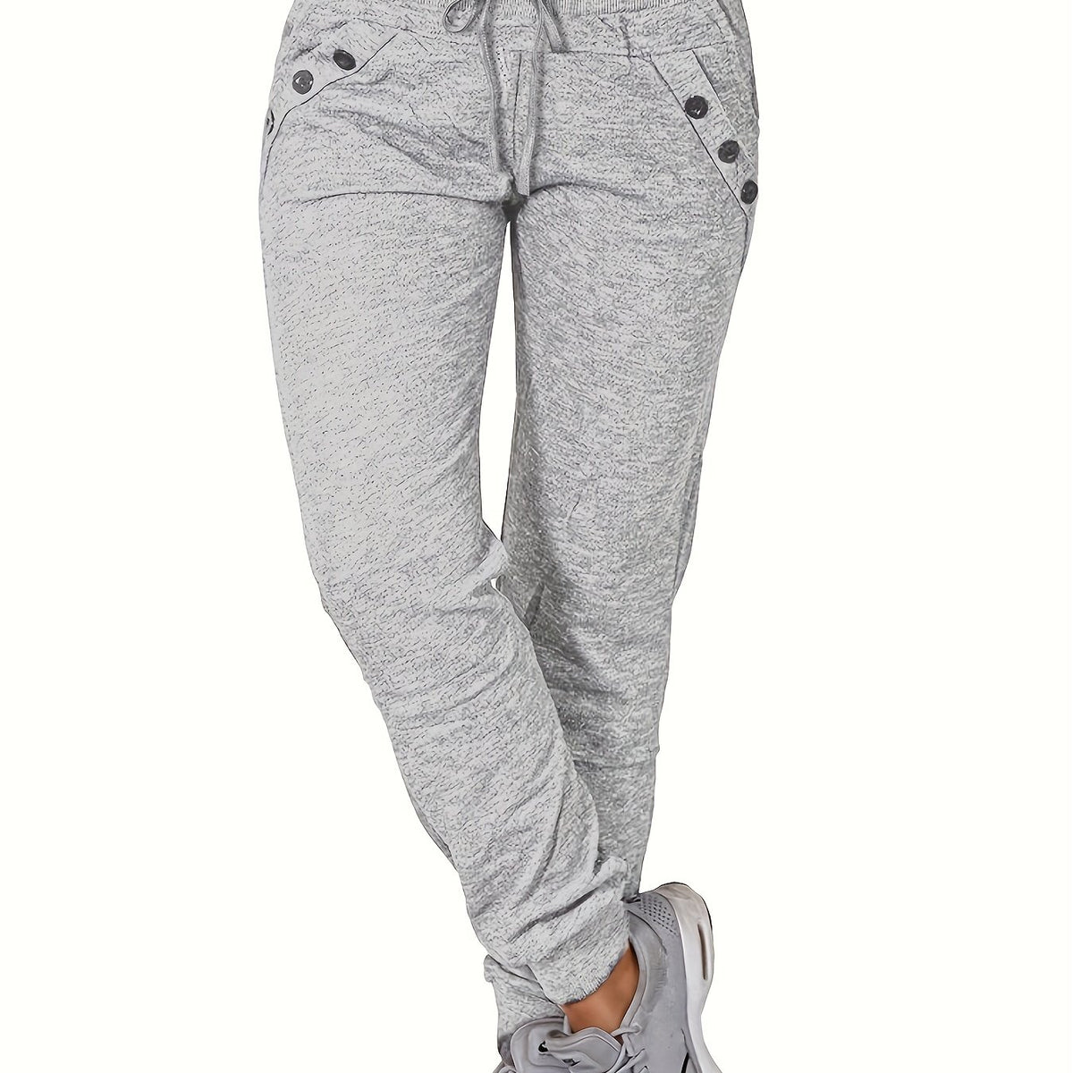 Tie Waist Jogger Pants with Pockets for Women