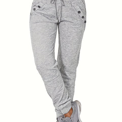 Tie Waist Jogger Pants with Pockets for Women
