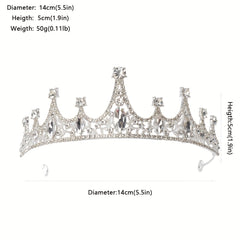 Crystal Bridal Tiara Crown Bride Headband Wedding Hair Jewelry