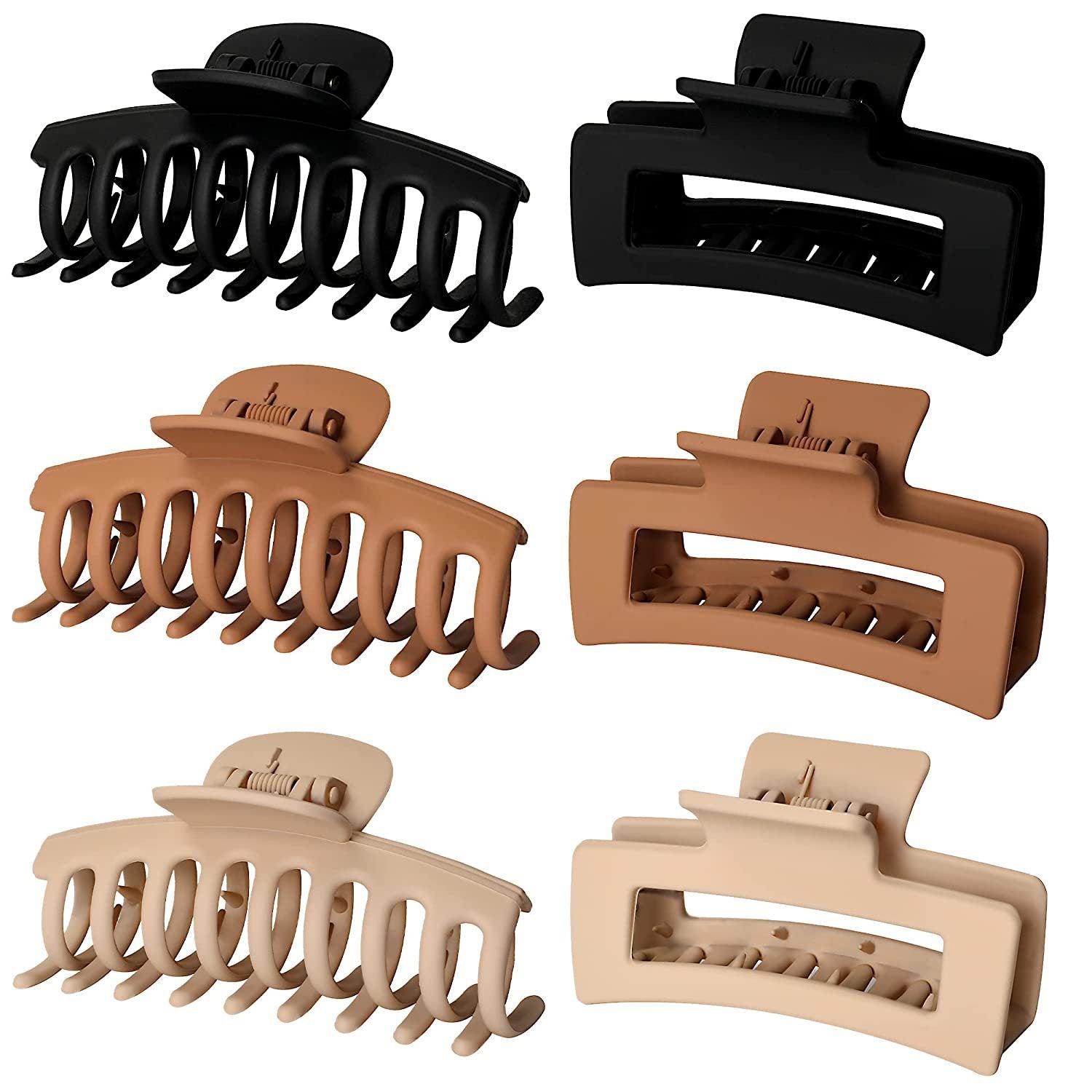 8pcs Large Shark Claw Hair Claw Ponytail Holder Hair Accessories for Women