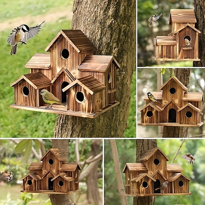 Wooden Bird Feeder Garden Decor Yard Farm Hummingbird Fall Decor