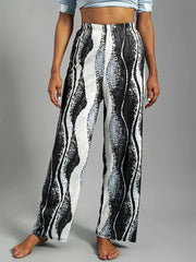  Casual Pants Women's Plus Letter Print Wide Leg Trousers