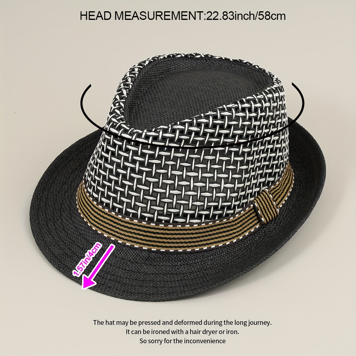 Straw Small Top Hat Men's Summer Sunshade Beach Hat