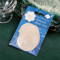 5 Pairs Chest Round Shape Reusable Adhesive Bra Breast Patch