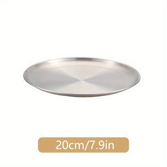 Stainless Steel 1pc Dinner Plate Round Dessert Tray