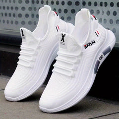 Men's Lightweight Lace-up Sneakers Breathable Anti-odor Shoes