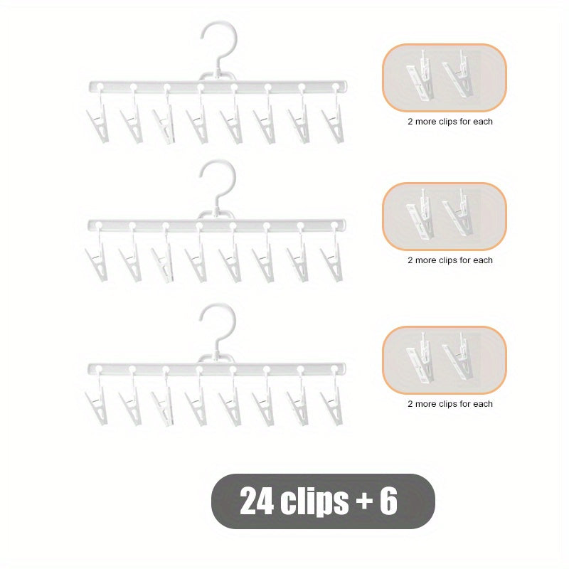 360 Degree Rotating Socks Storage Hanging Clips