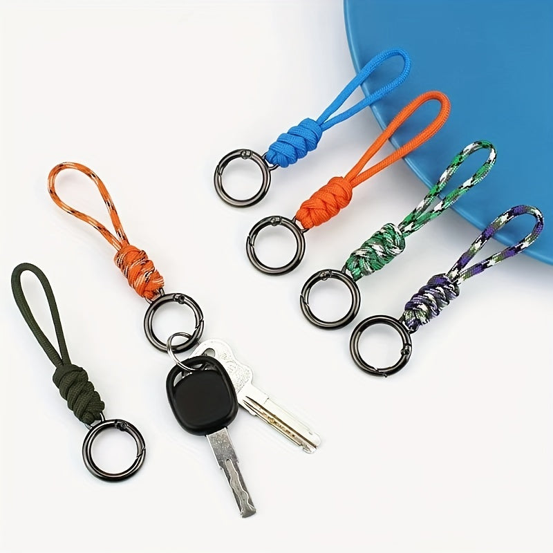 Survival Keychain with Paracord Whistle and Tool