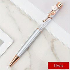 Metal Copper Quicksand Pen Flower Decoration Office School