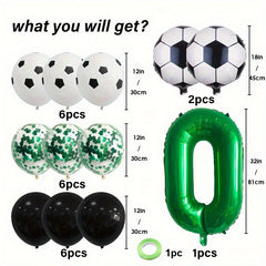 22pcs Football Theme Balloon Set Birthday Party Decoration