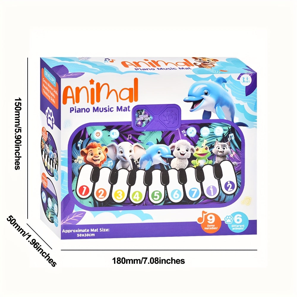 SmartJoy Youngsters Animal Sounds Piano Dance Mat with Colorful Keys