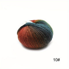 4pcs Dyed Rainbow Yarn 100 Pure Wool For Crochet Knitting 4x50g