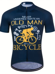 Men's Cycling Jersey Short Sleeve Breathable Bicycle Jersey With 3 Back Pockets