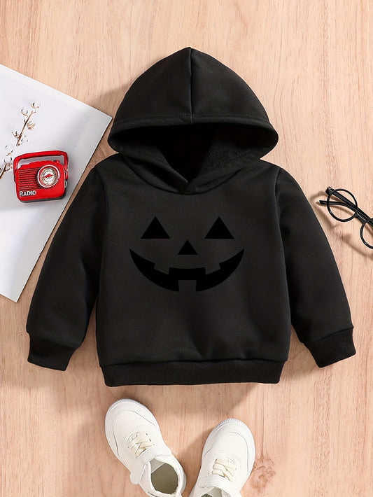 Baby Boys Pumpkin Face Hoodie Sweatshirt Halloween Pullover