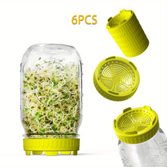 6pcs Sprouting Lids Set for Easy Sprout Growing
