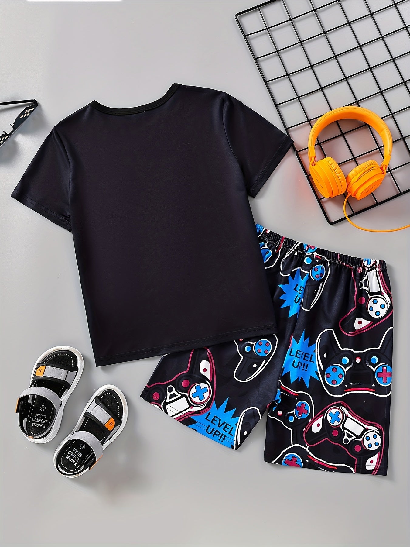 Boys Next Level Gamepad Graphic Outfit for Summer