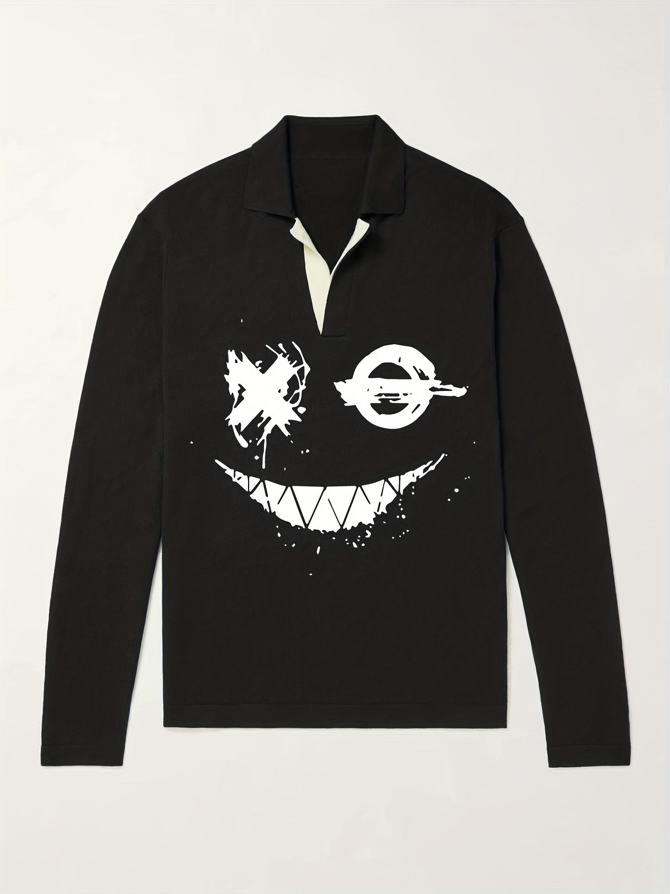 Men's V Neck Pullover Sweater Casual Lapel Winter Autumn
