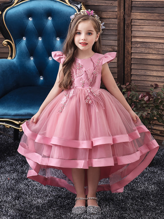 Kids Trailing Princess Dress Halloween Christmas Dress