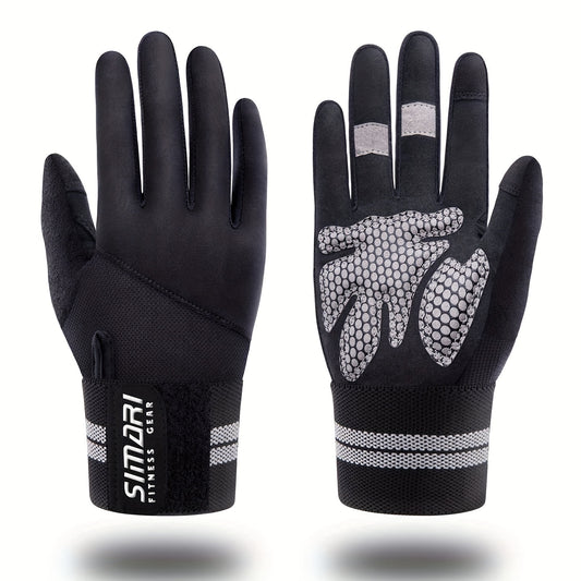 Breathable Fitness Gloves Wrist Wrap Support Full Palm Protection