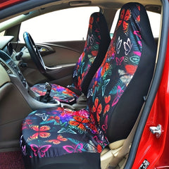 Anime Pattern Car Seat Cover Butterfly Print One piece Hooded Car Cover