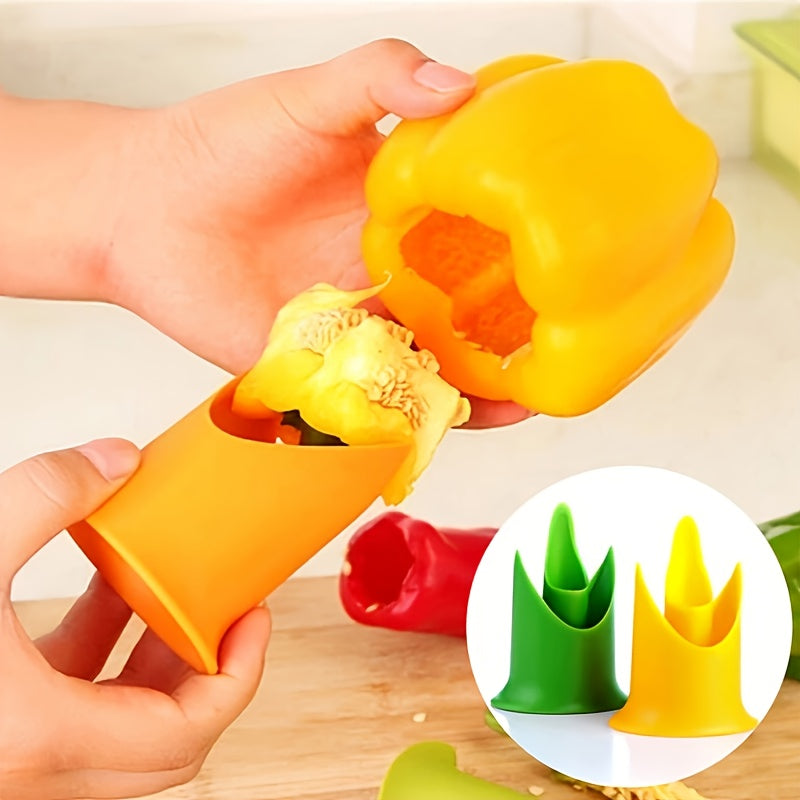 1pc Green Pepper Tomato Fruit Vegetable Corer