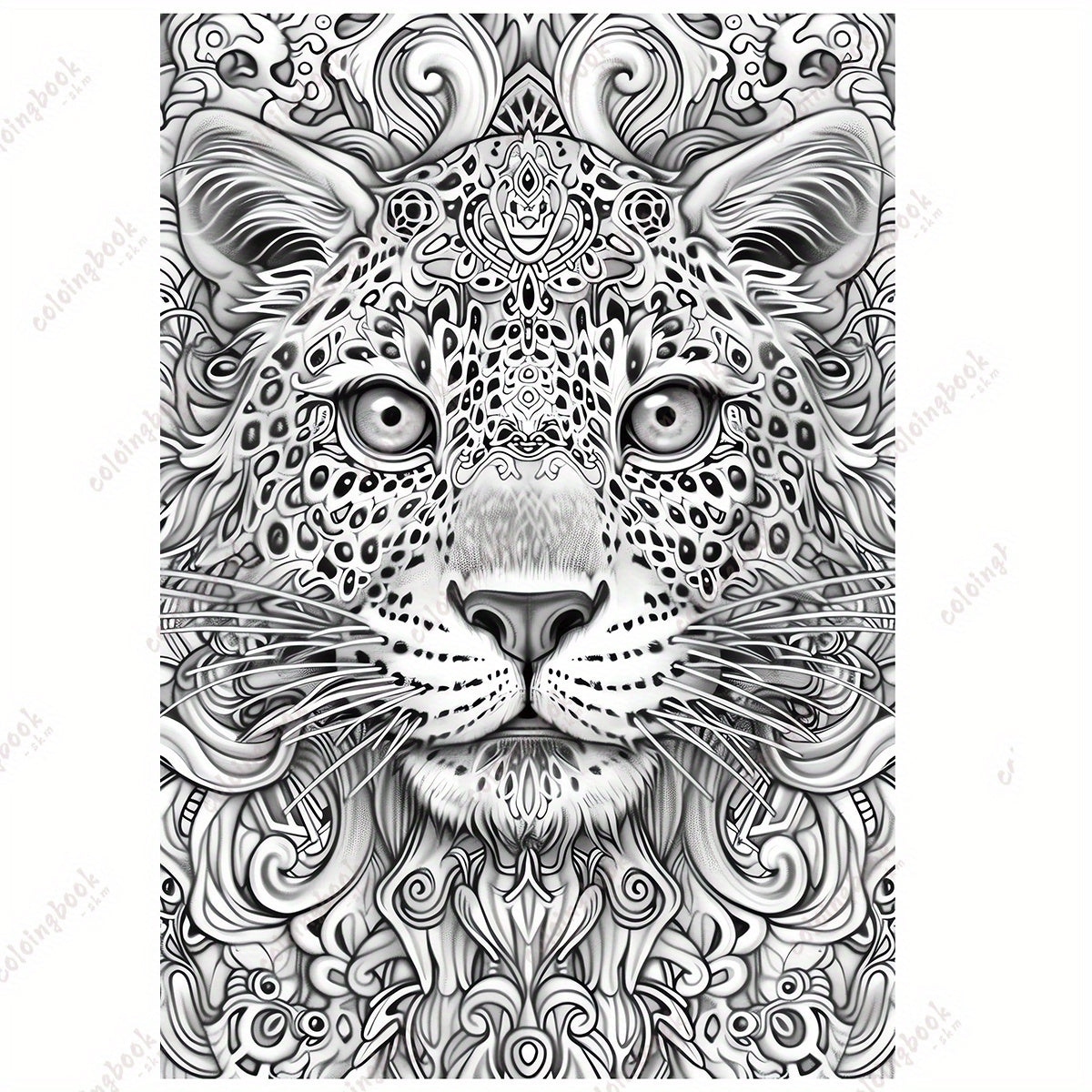 Animal Mandalas Coloring Book - Vibrant Cat & Intricate Patterns for Adults