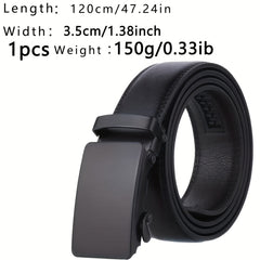 2pcs Men's Belt PU Ratchet Casual Belt Cut To Exact Fit