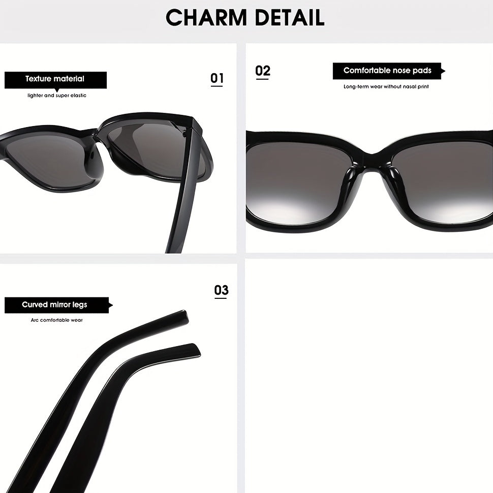 Large Oval Polarized Sunglasses Vintage Women Sunshade Eyeglasses