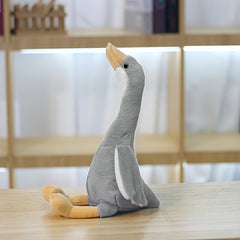 Grey Pink Duck Plush Toy Soft Stuffed Animal Perfect Gift Animal Kids