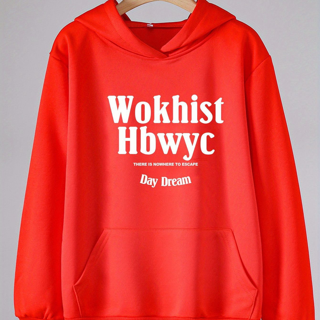 Girls Wokhist Hbwyc Pattern Hooded Sweatshirt For Spring And Autumn