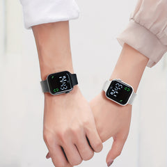 2pcs Girls Teens Pedometer LED Sports Watch