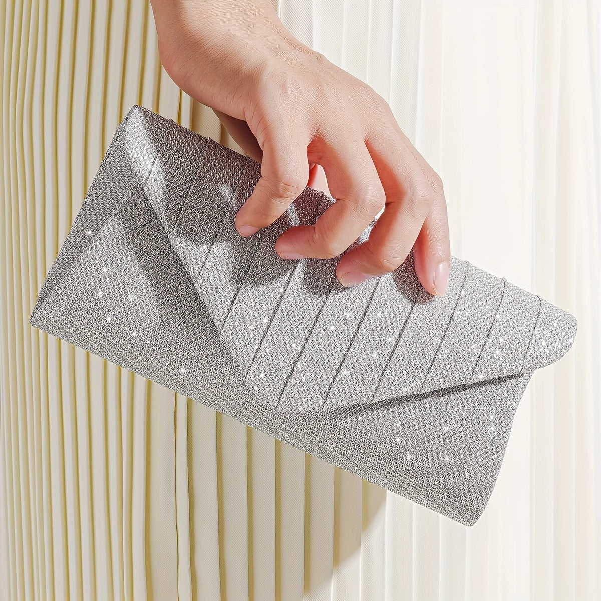 Glitter Shoulder Chain Bag Evening Clutch Wallet