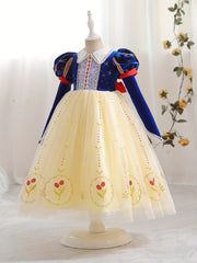 Girl's Princess Dress Sequin Puff Sleeve Mesh Fairy Tale Cosplay Costume