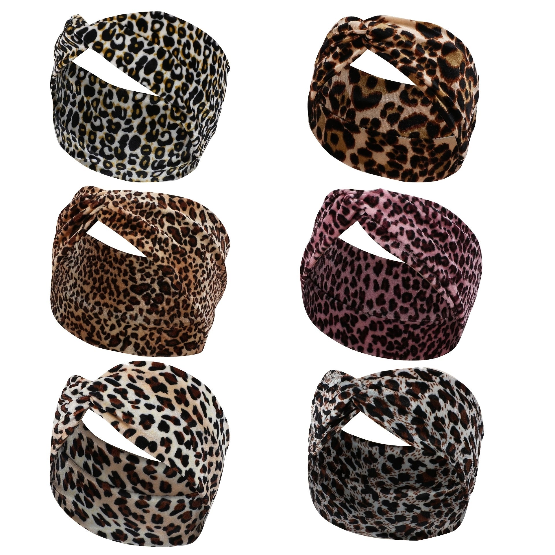 Leopard Print Headbands For Women Workout Yoga Sports Hair Band